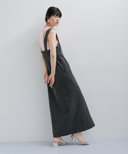 ADAM ET ROPE サロペットロングスカート　2way 美品　アダムエロペ ADAM ET ROPE' 「ADAM ROPE'」 サロペットスカート FREE