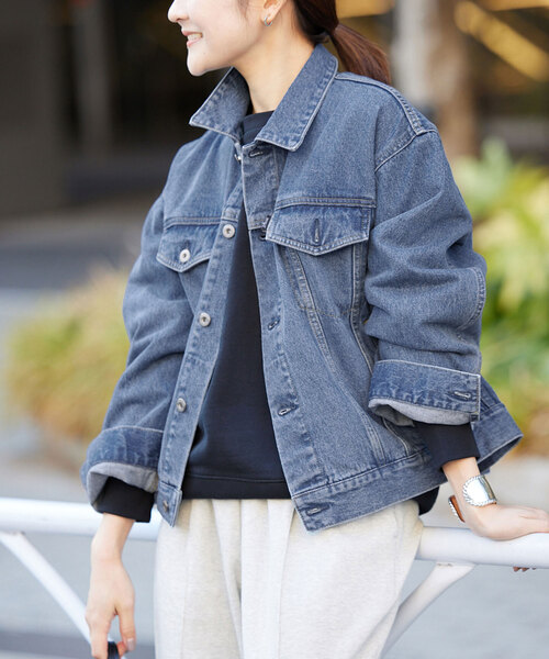 今季新品 SLOBE IENA スローブイエナ DENIM ジャケット＊青 SLOBE IENA 「SLOBE IENA」 デニムジャケット FREE ブルー
