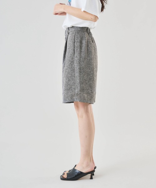 Muscat ハーフパンツ パンツ 「セットアップ可」サマーツイードタック