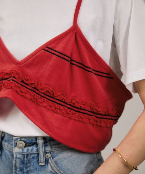 トップス crinkle crinkle crinkle border bra crinkle キャミソール 「crinkle crinkle（クリンクルクリンクル