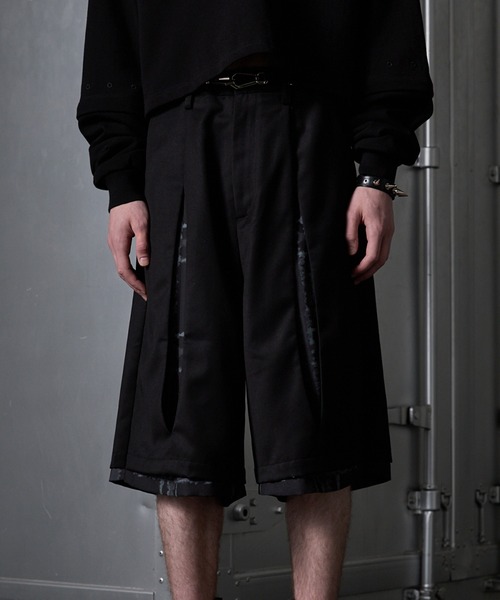 GRANCY パンツ 「GRANCY」Layered Design Half Slacks
