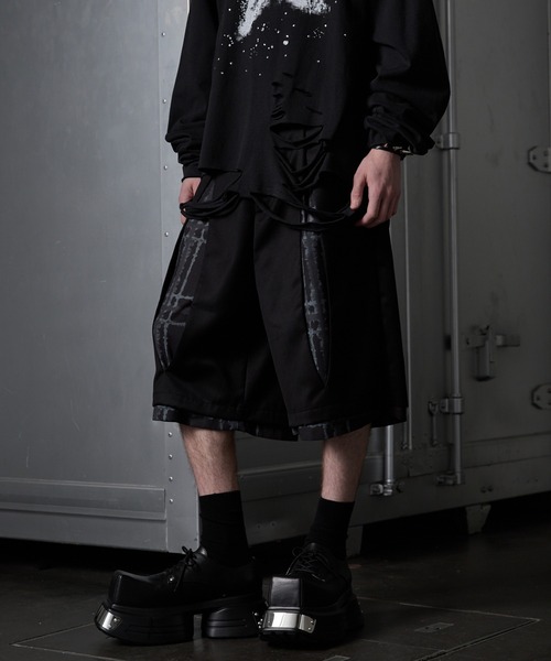 GRANCY パンツ 「GRANCY」Layered Design Half Slacks