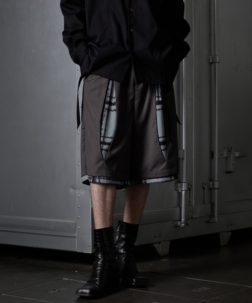 GRANCY】Layered Design Half Slacks / レイヤードデザインハーフ