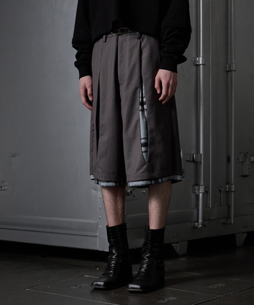 GRANCY パンツ 「GRANCY」Layered Design Half Slacks
