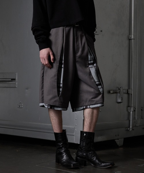 GRANCY パンツ 「GRANCY」Layered Design Half Slacks
