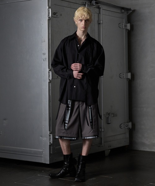 GRANCY パンツ 「GRANCY」Layered Design Half Slacks
