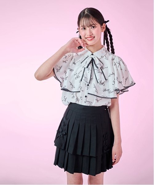 mezzo piano Junior（メゾピアノ ジュニア） ブラウス シャツ ケープ