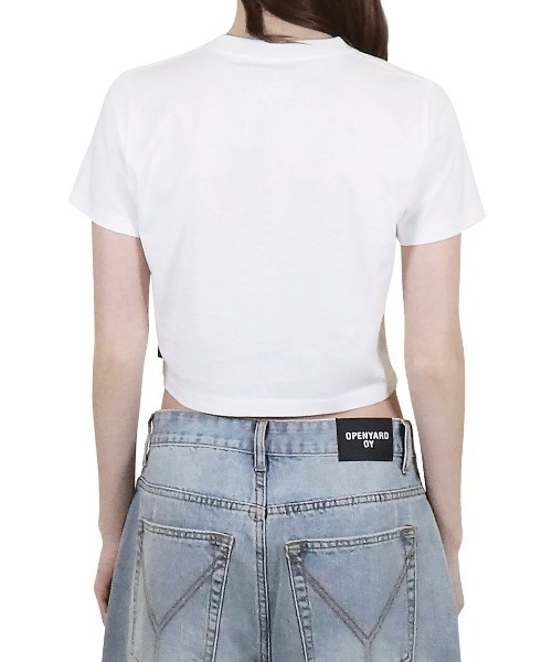 tシャツ 「OY/オーワイ」DOT DOLLY CROPPED TEE/ドットドリークロップ半袖Tシャツ レディース OY/オーワイ』DOT DOLLY CROPPED TEE/ドットドリークロップ半袖T