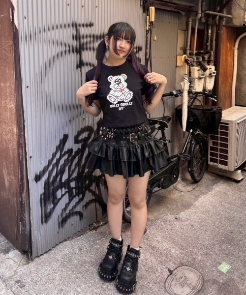 tシャツ 「OY/オーワイ」DOT DOLLY CROPPED TEE/ドットドリークロップ半袖Tシャツ レディース OY/オーワイ』DOT DOLLY CROPPED TEE/ドットドリークロップ半袖T