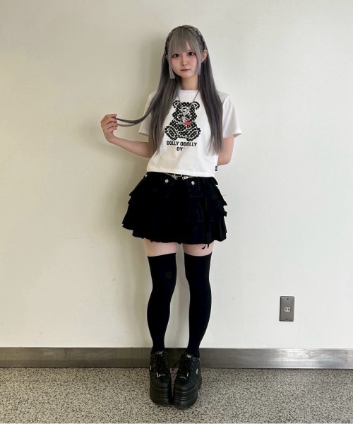 OY tシャツ 「OY/オーワイ」DOT DOLLY CROPPED TEE/ドットドリー