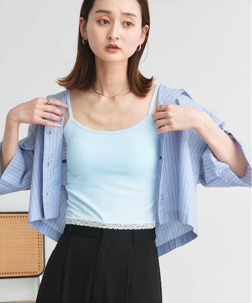 ad thie（アドティエ） ブラウス シャツ ハーフスリーブ ショート丈