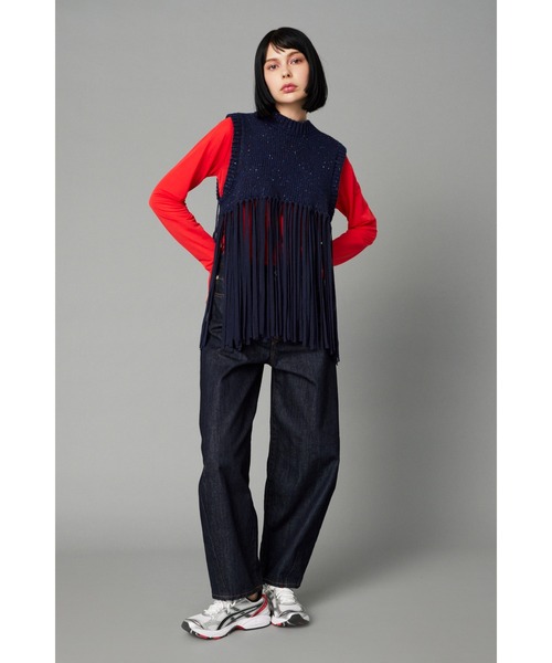 「HeRIN.CYE」 ニットベスト FREE グレー レディース HeRIN.CYE 「HeRIN.CYE」 ニットベスト FREE グレー レディース