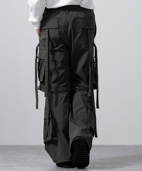 【新品未使用】GLIM CLAP 黒 カーゴパンツ 50%OFF【GLIMCLAP(グリムクラップ)】Switching design shorts