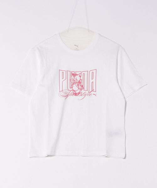 tシャツ PUMA ウェア プーマウェア W GRAPHIC KITTEN RELAXED TEE ショートスリーブ 634132 02WH レディー