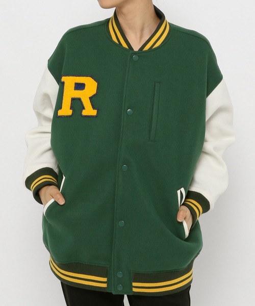 niko and…（ニコアンド） ノーカラージャケット MEDIUM グリーン