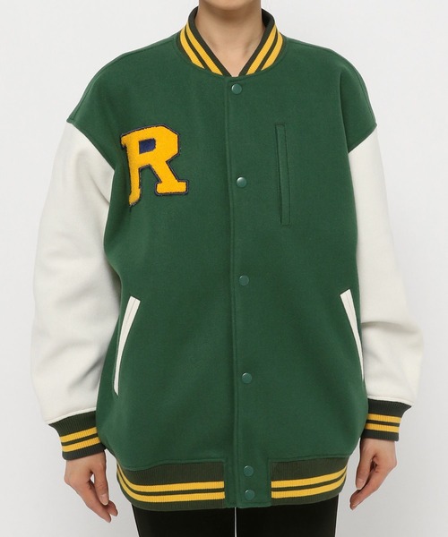 niko and…（ニコアンド） ノーカラージャケット MEDIUM グリーン