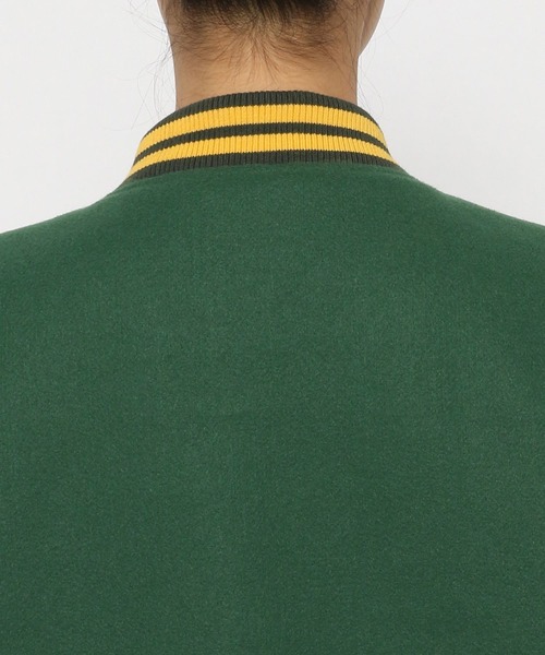 niko and…（ニコアンド） ノーカラージャケット MEDIUM グリーン