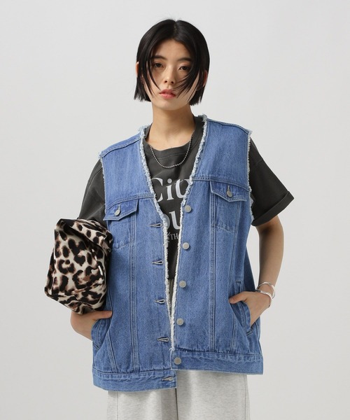 BAYFLOW ベスト ジレ デニムジレ レディース : ZOZOTOWN Yahoo!店