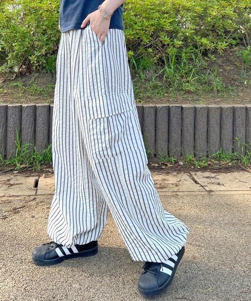 カーゴパンツ ストライプカーゴパンツ レディース : ZOZOTOWN Yahoo!店