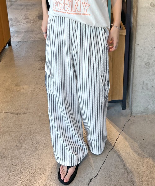 カーゴパンツ ストライプカーゴパンツ レディース : ZOZOTOWN Yahoo!店
