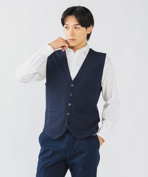 BEAMS HEART（ビームス ハート） ベスト ジレ リップルニット ジレ