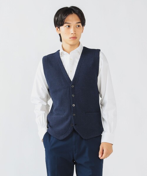BEAMS HEART（ビームス ハート） ベスト ジレ リップルニット ジレ