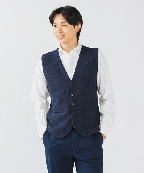 BEAMS HEART（ビームス ハート） ベスト ジレ リップルニット ジレ