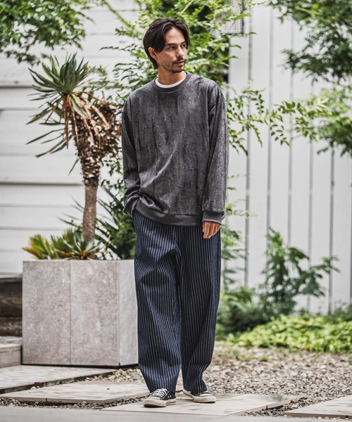 CAMBIO（カンビオ） ジーンズ mp13918-Stripe Denim Wide Straight