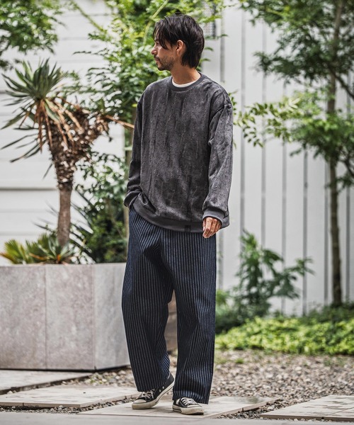 CAMBIO（カンビオ） ジーンズ mp13918-Stripe Denim Wide Straight