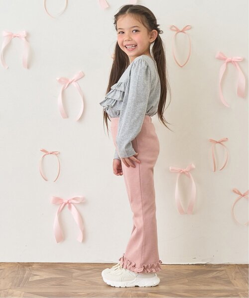 パンツ 「ともパン」裾ふりふりギャザーフレアパンツ キッズ 子供服