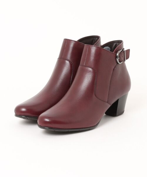 Dior レザー レッド ショート ベルト ブーツ 赤 37 本革 Piedi Nudi（ピエディヌーディ） ブーツ 本革 ベルトデザイン ショート