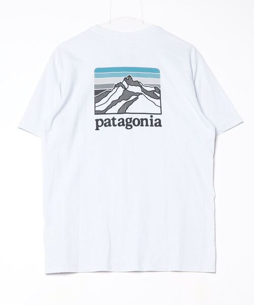 「patagonia」 ワンポイント半袖Tシャツ S ブルー メンズ