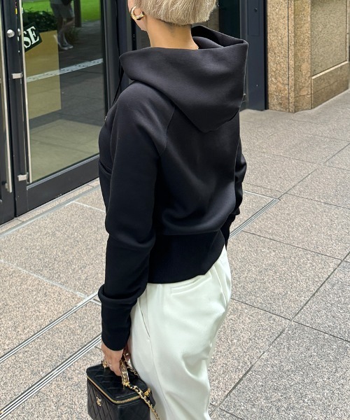 「JENNE」 ジップアップパーカー SMALL アイボリー レディース