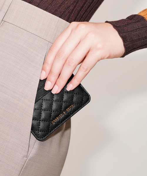「CHARLES & KEITH」 カードケース XX-SMALL ブラック レディース
