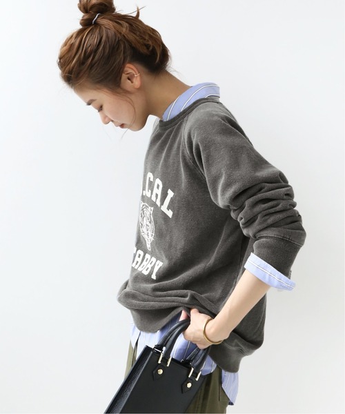 「MIXTA」 スウェットカットソー L ホワイト レディース_画像2