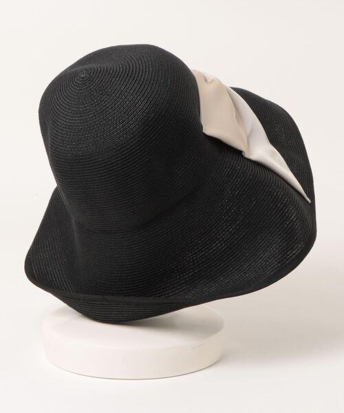 「Athena New York」 ストローハット 58cm ブラック レディース_画像2