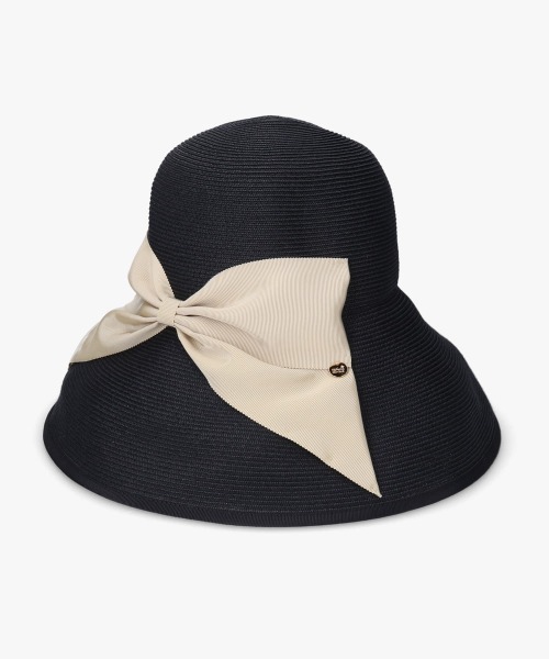「Athena New York」 ストローハット 58cm ブラック レディース_画像4