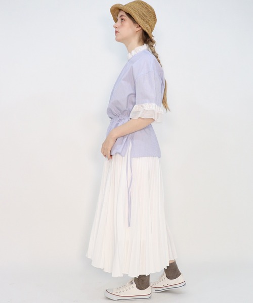 「haupia」 半袖ブラウス MEDIUM ブラック レディース_画像5