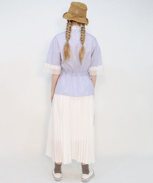 「haupia」 半袖ブラウス MEDIUM ブラック レディース_画像6