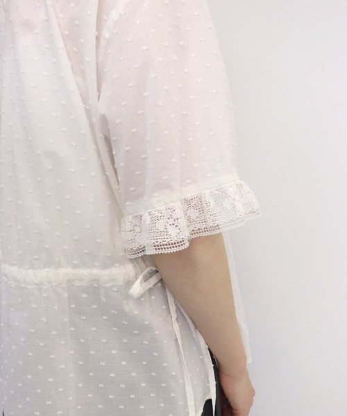 「haupia」 半袖ブラウス MEDIUM ブラック レディース_画像8