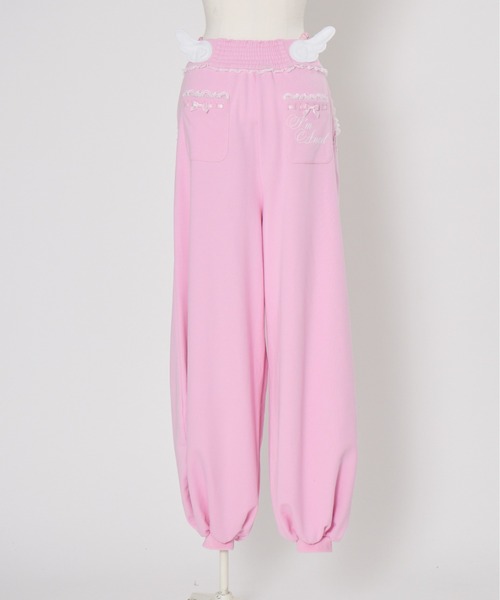 【カメちゃんさん専用】 スウェット ウィメンズ ピンク Mサイズ セール】【上下セット】キラキラスウェットパーカー×スウェットパンツ