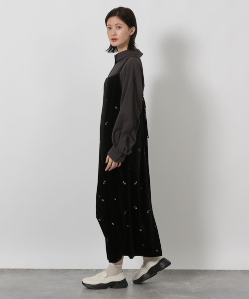 LAKOLE（ラコレ） ワンピース ベロア刺繍キャミワンピース / 595081