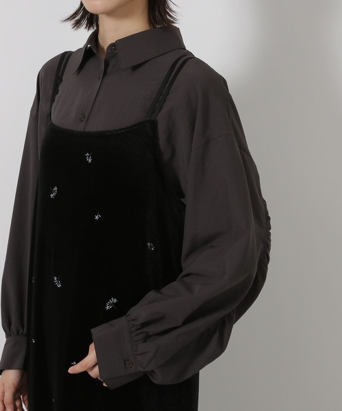 LAKOLE（ラコレ） ワンピース ベロア刺繍キャミワンピース / 595081