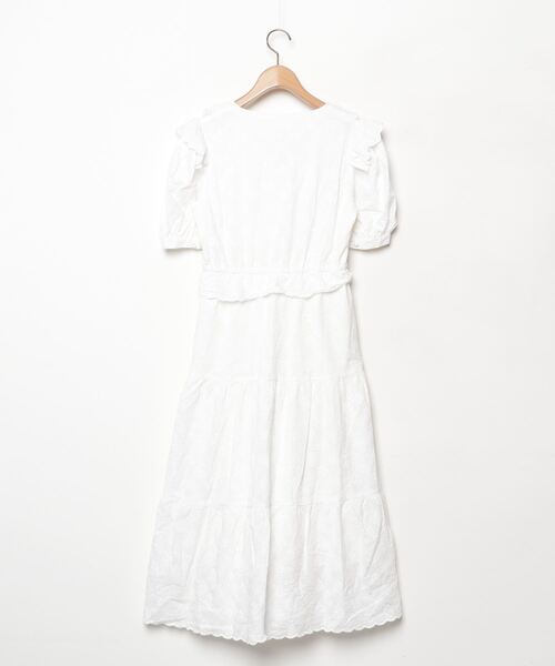 Fano Studios」 レース半袖ワンピース M ホワイト レディース