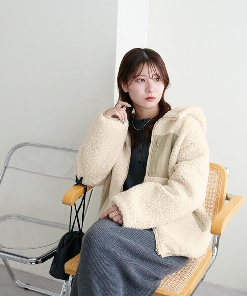 Discoat（ディスコート） ブルゾン アウター 「WEB限定」フードボア