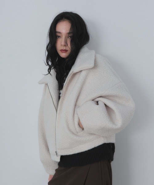 sheller ZIPボアブルゾン ZIP boa bomber jacket – shéller / シェリエ