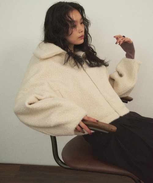 Shelly island（シェリーアイランド） ブルゾン アウター ボアZIP