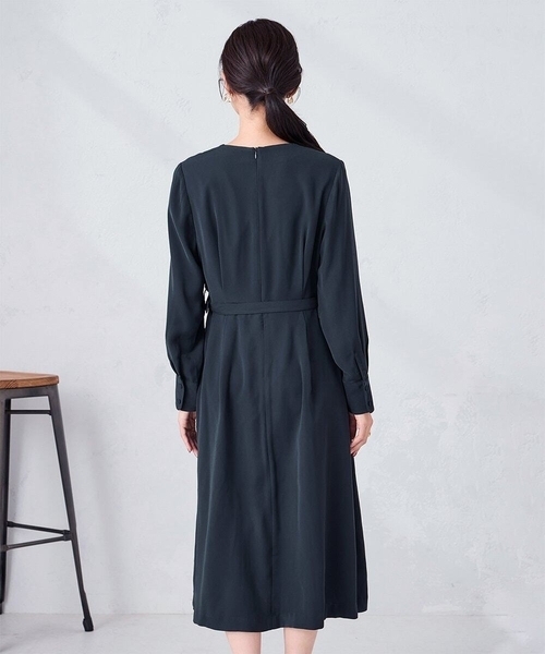 【美品✨】定価60,000円❤️アドーア✨サイズ36✨ウエストビジューワンピース a.v.v（アー・ヴェ・ヴェ） ワンピース 「洗える」ウエストタック