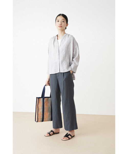 「human woman」 7分袖ブラウス SMALL グレー レディース_画像4