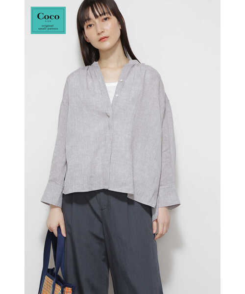 「human woman」 7分袖ブラウス SMALL グレー レディース_画像6